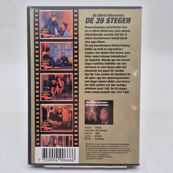 VHS De 39 stegen Hitchcock klassisk thriller