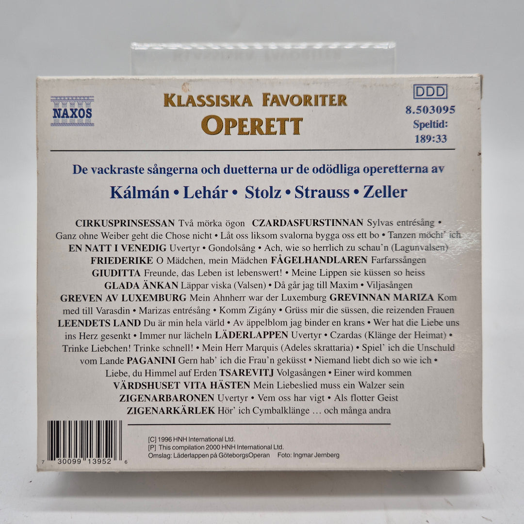 Naxos klassiska operettfavoriter samlingsskiva CD