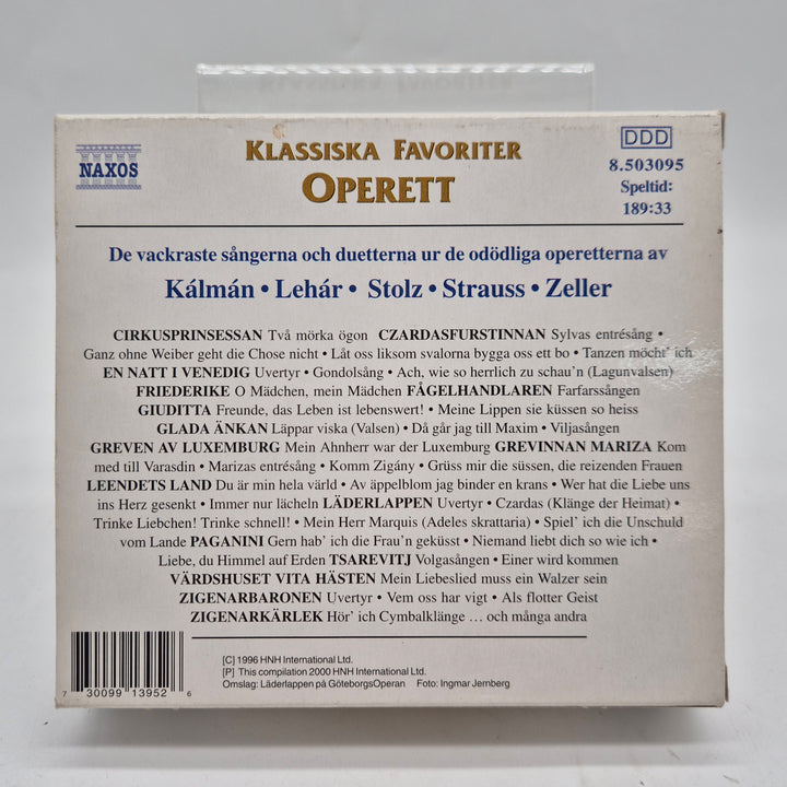 Naxos klassiska operettfavoriter samlingsskiva CD