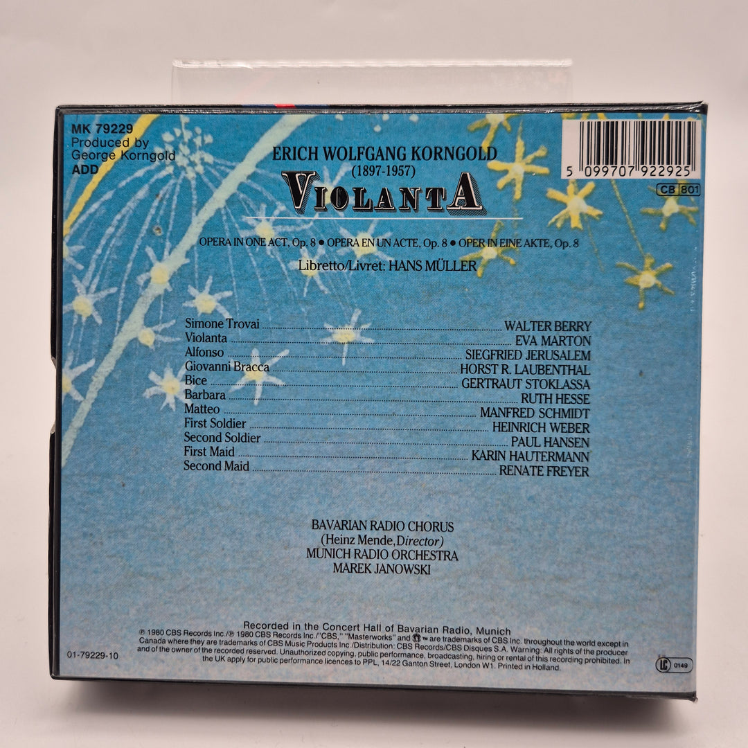 Korngold Violanta retro CD-box CBS Masterworks