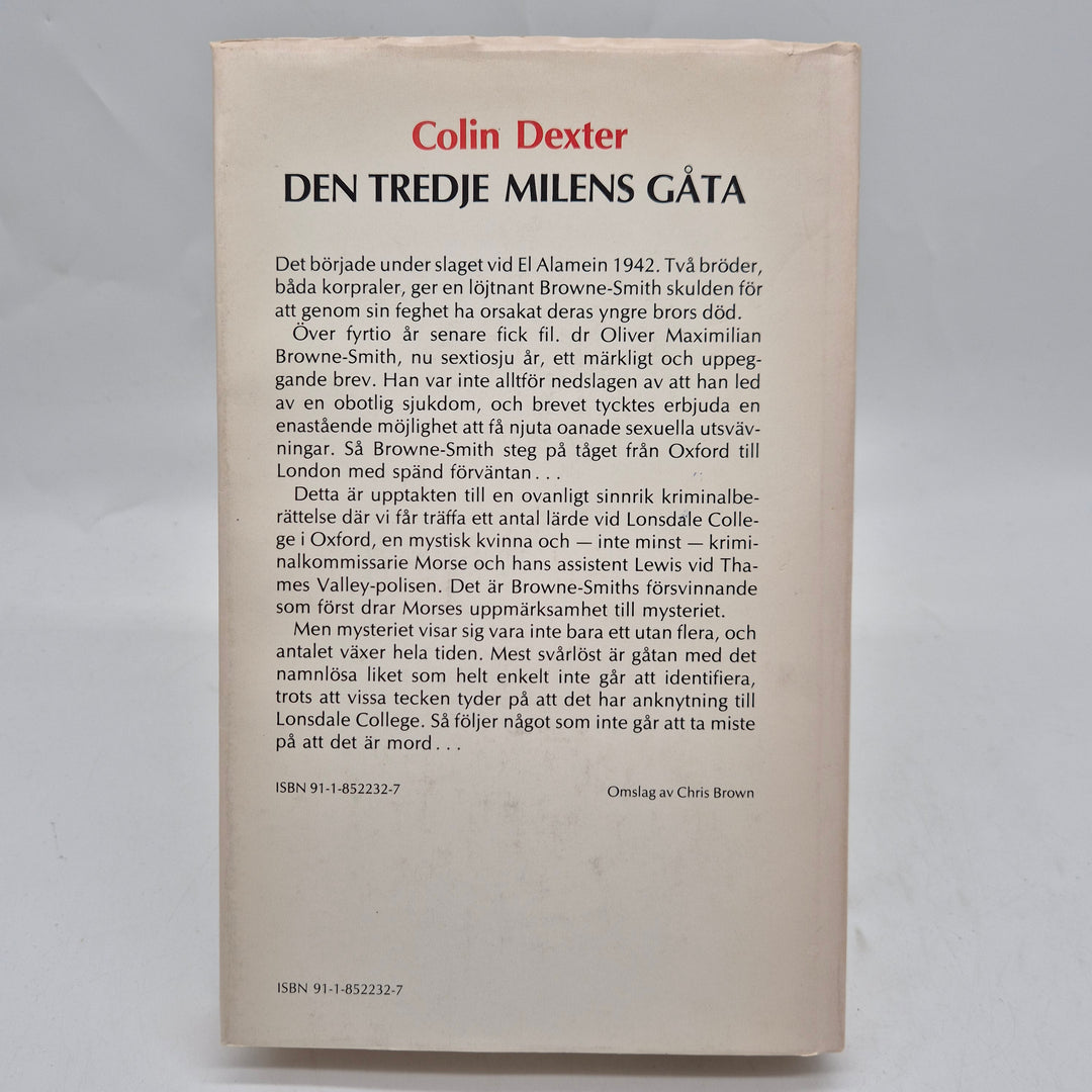Colin Dexter kriminalroman Den tredje milens gåta
