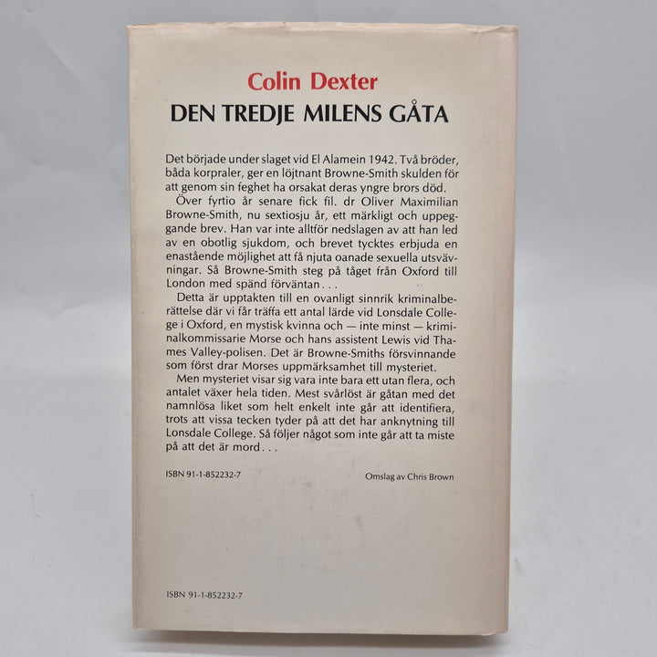 Colin Dexter kriminalroman Den tredje milens gåta