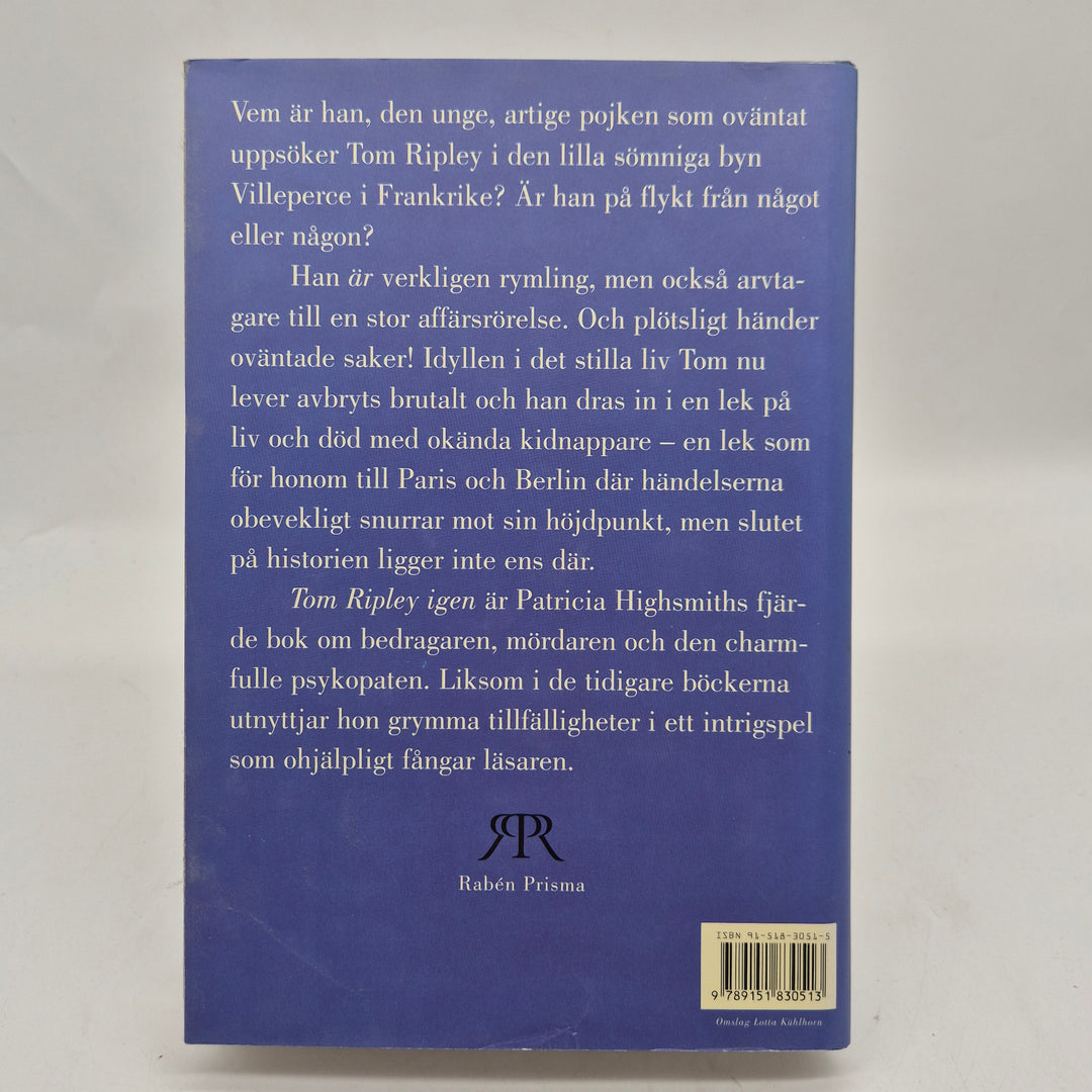 Tom Ripley igen kriminalroman inbunden Rabén Prisma