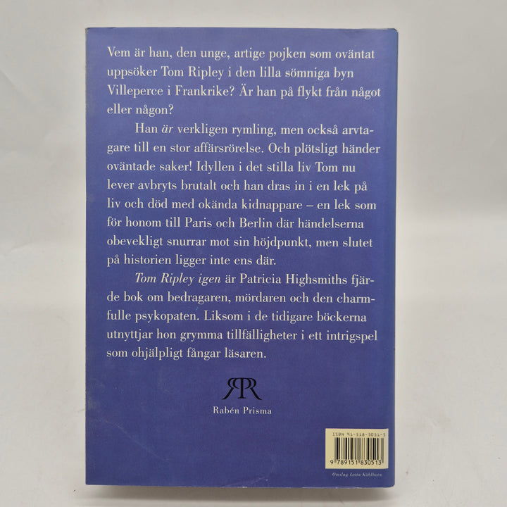 Tom Ripley igen kriminalroman inbunden Rabén Prisma