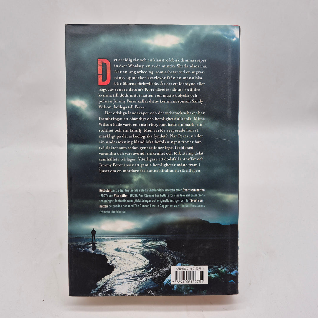 Rött stoft kriminalroman inbunden Ann Cleeves
