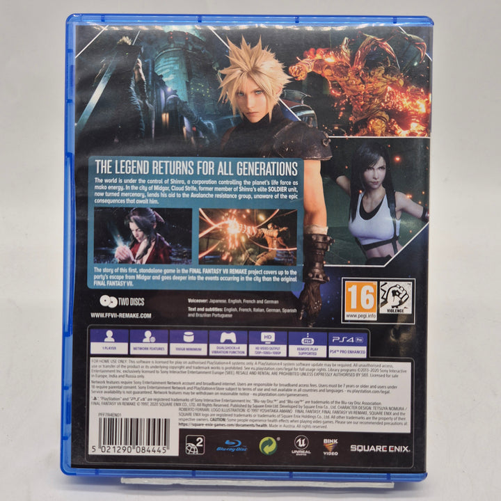 Final Fantasy VII Remake PS4 begagnat spel