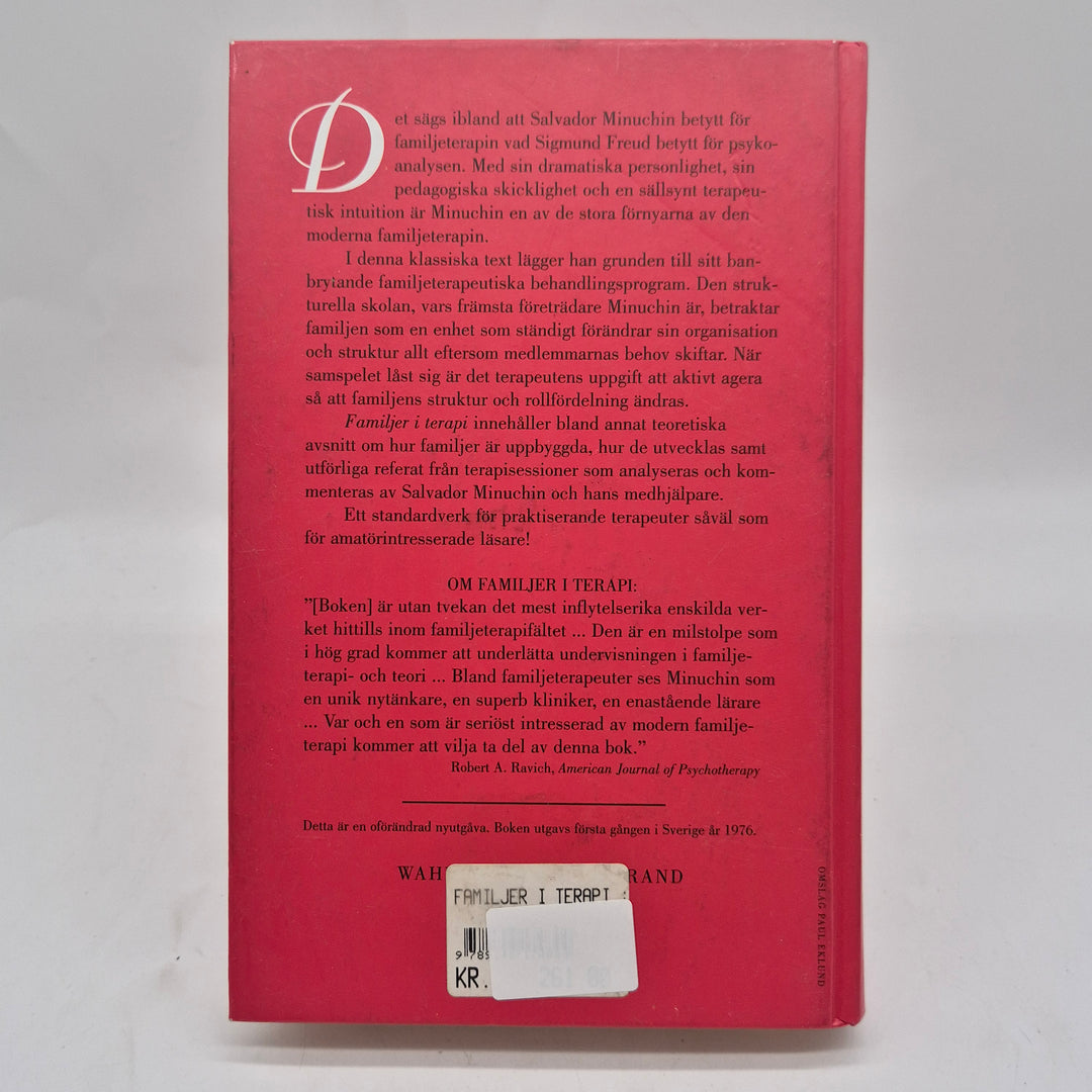 Familjer i terapi bok Minuchin inbunden begagnad