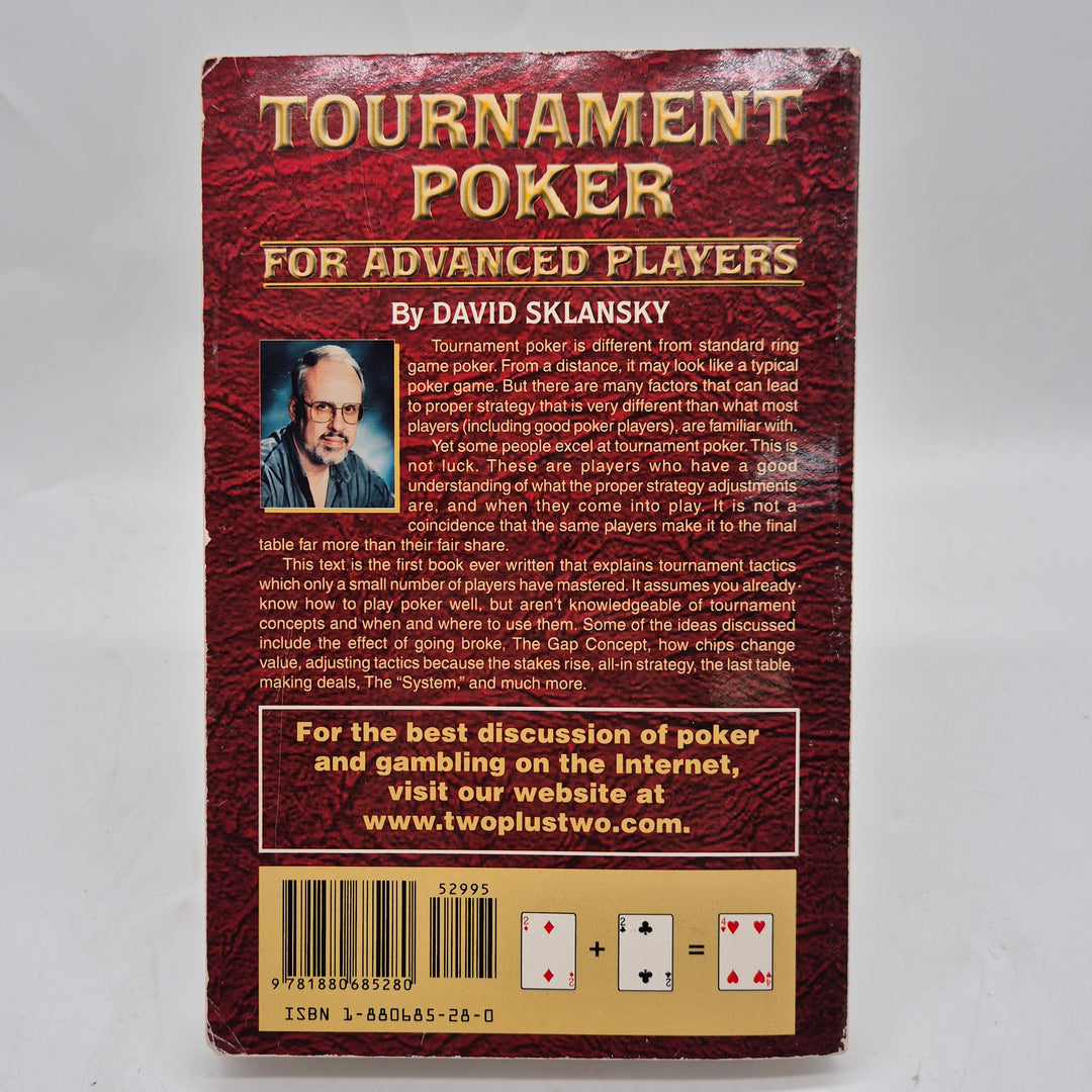 Tournament Poker for Advanced Players pokerguide bok