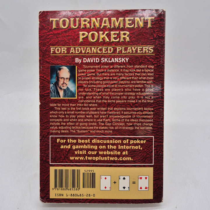 Tournament Poker for Advanced Players pokerguide bok