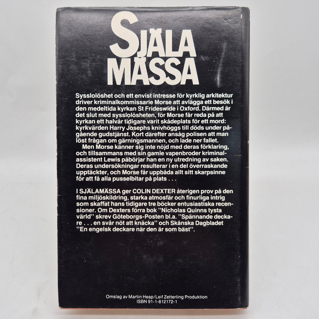 Själamassa Colin Dexter inbunden kriminalroman retro