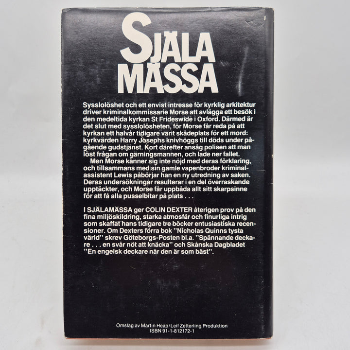 Själamassa Colin Dexter inbunden kriminalroman retro