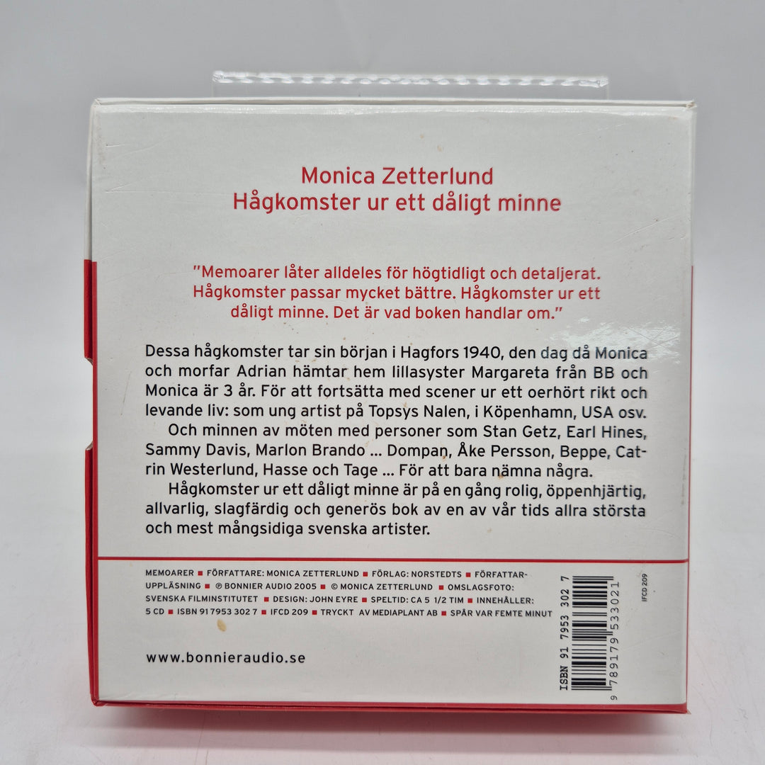 Monica Zetterlund ljudbok Hågkomster 5 CD Bonnier