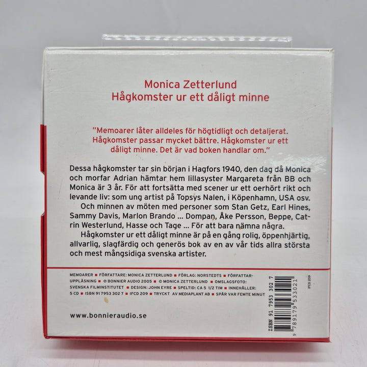 Monica Zetterlund ljudbok Hågkomster 5 CD Bonnier