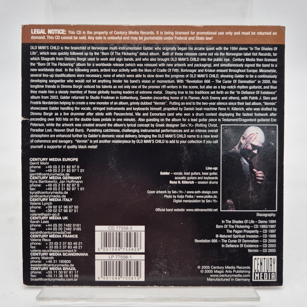 Old Man’s Child Vermin promo CD digipack