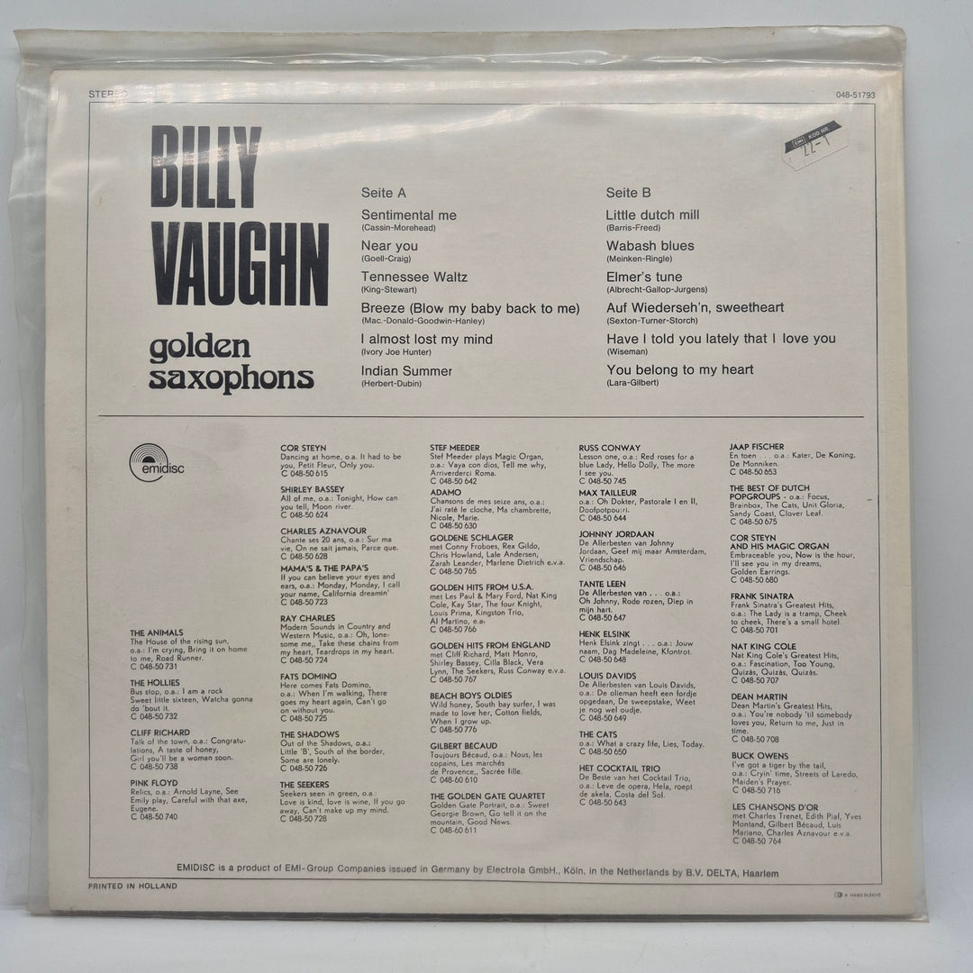 Billy Vaughn Golden Saxophons retro LP
