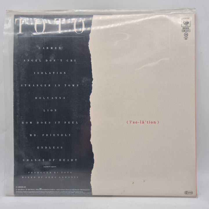 Toto Isolation klassisk retro vinyl LP