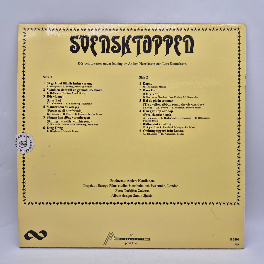 Retro LP Svensktoppen Star Multi Musik