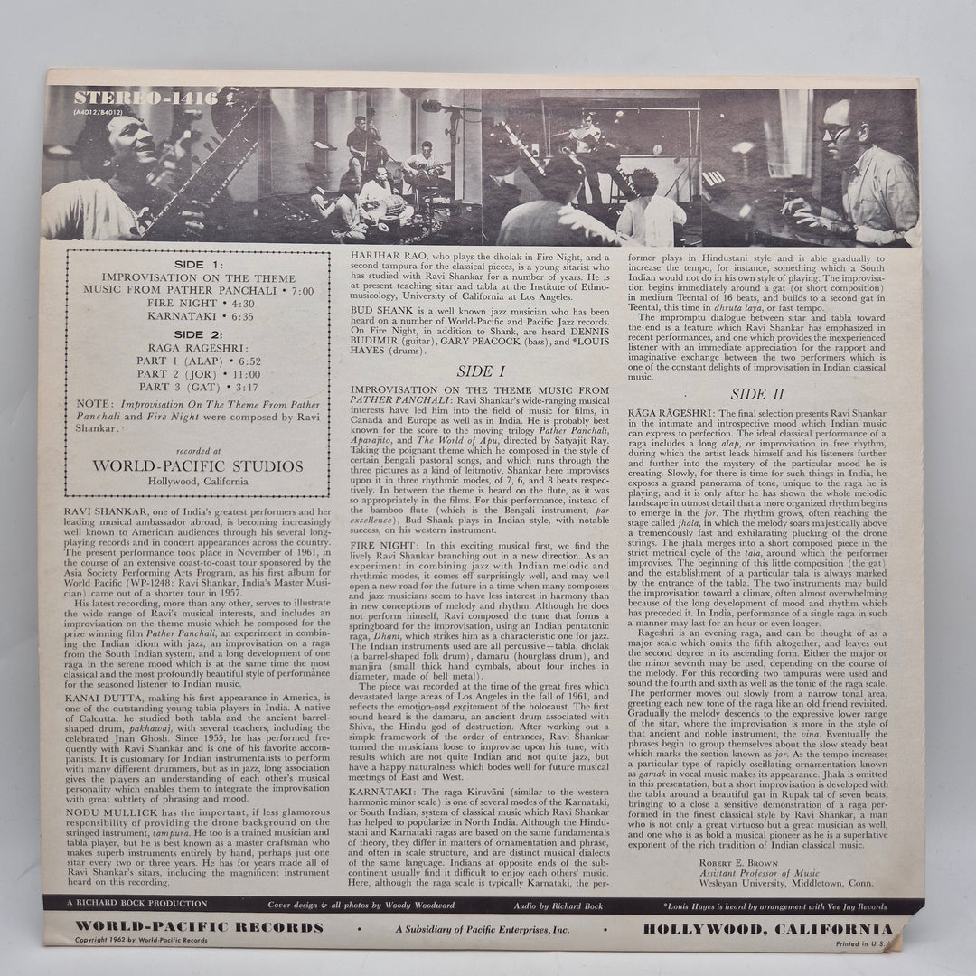 Ravi Shankar vinyl LP retro 1960-tal
