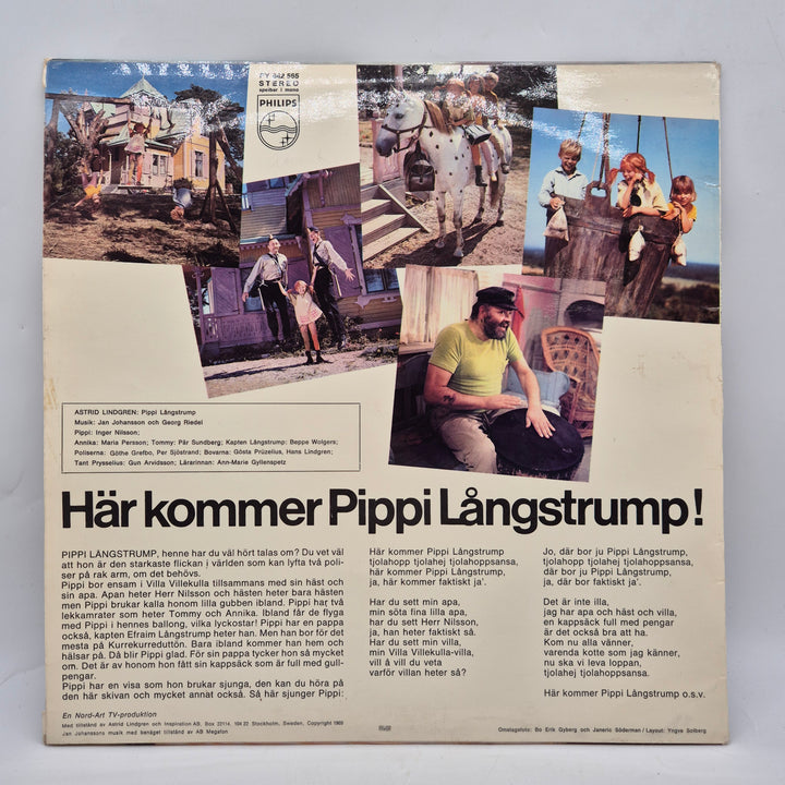 Retro vinyl LP Här kommer Pippi Långstrump Philips