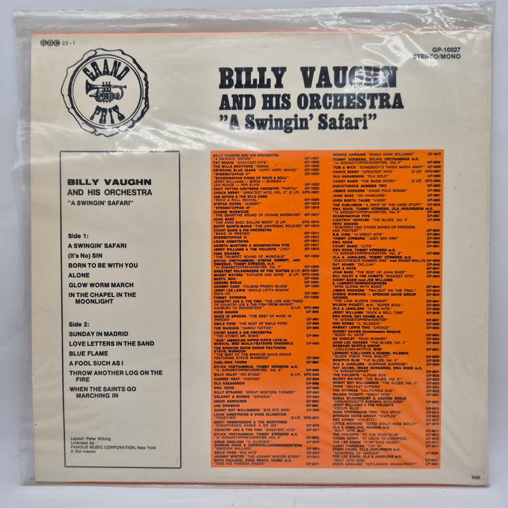 Billy Vaughn A Swingin Safari retro LP