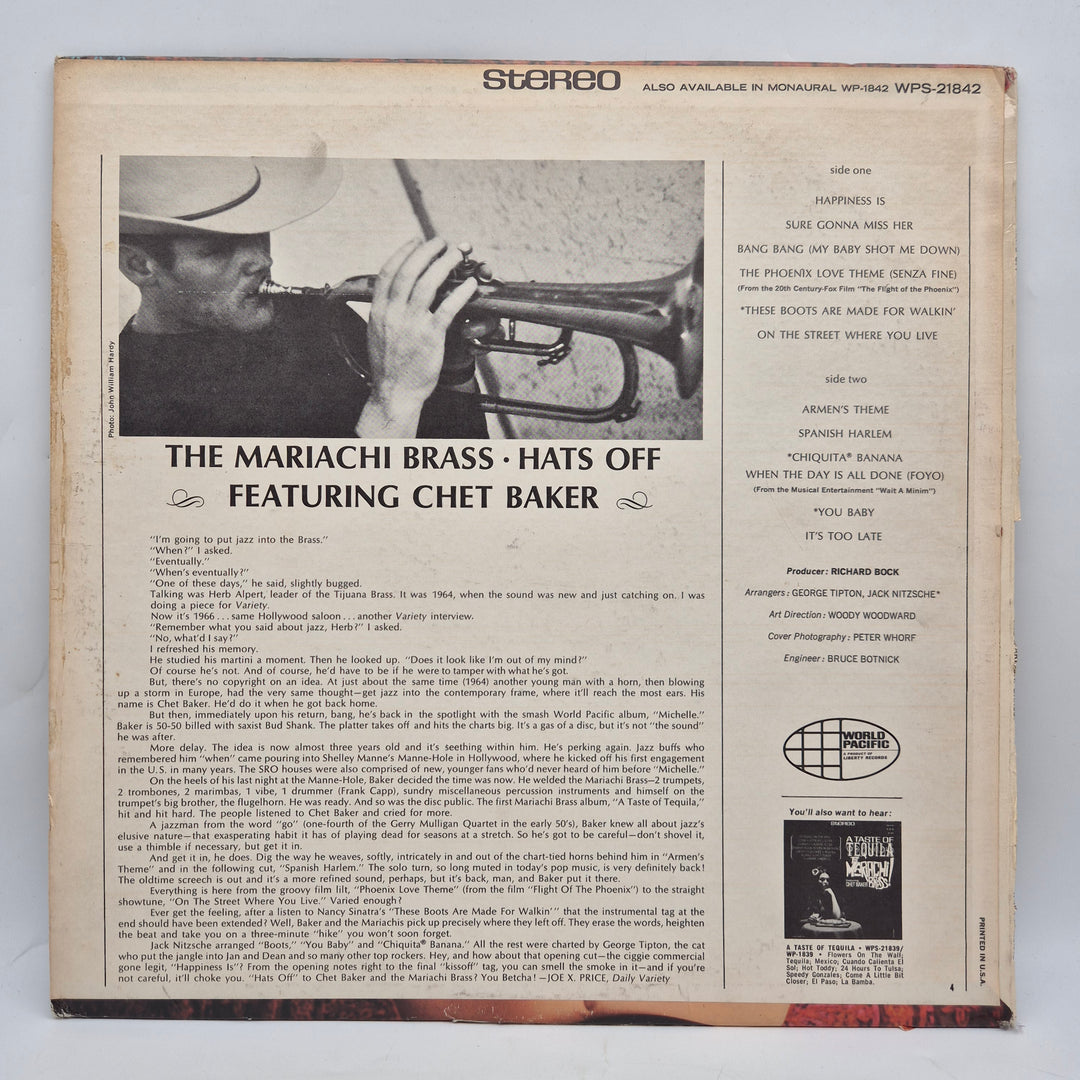 Retro LP The Mariachi Brass Chet Baker
