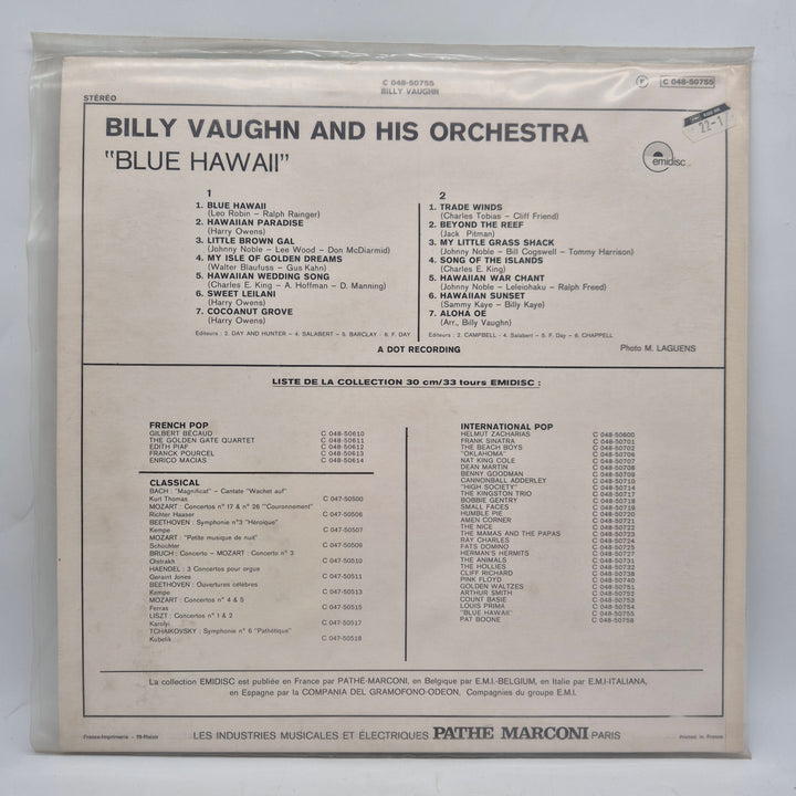 Billy Vaughn Blue Hawaii retro LP vinyl