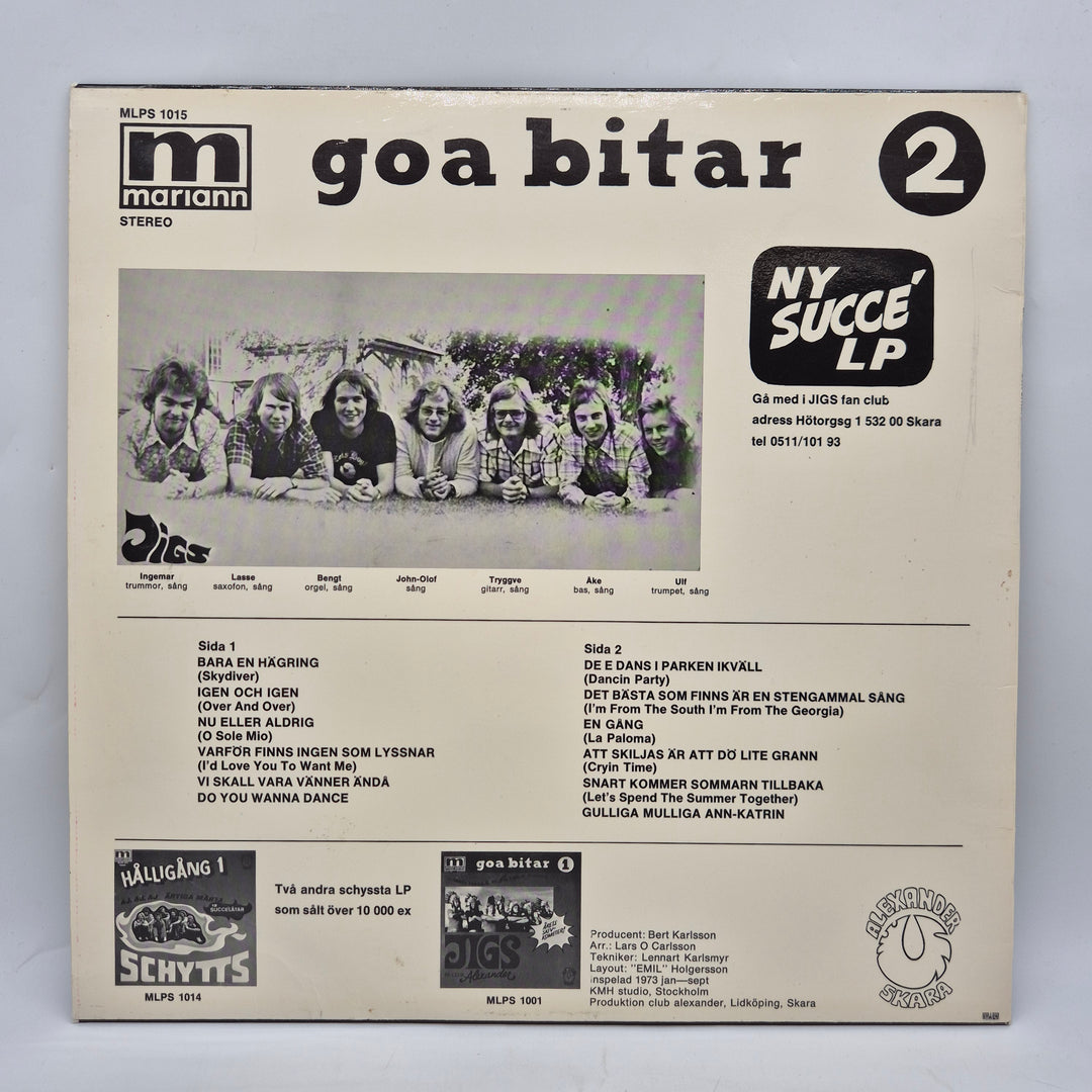 Jigs Goa bitar 2 retro vinyl LP