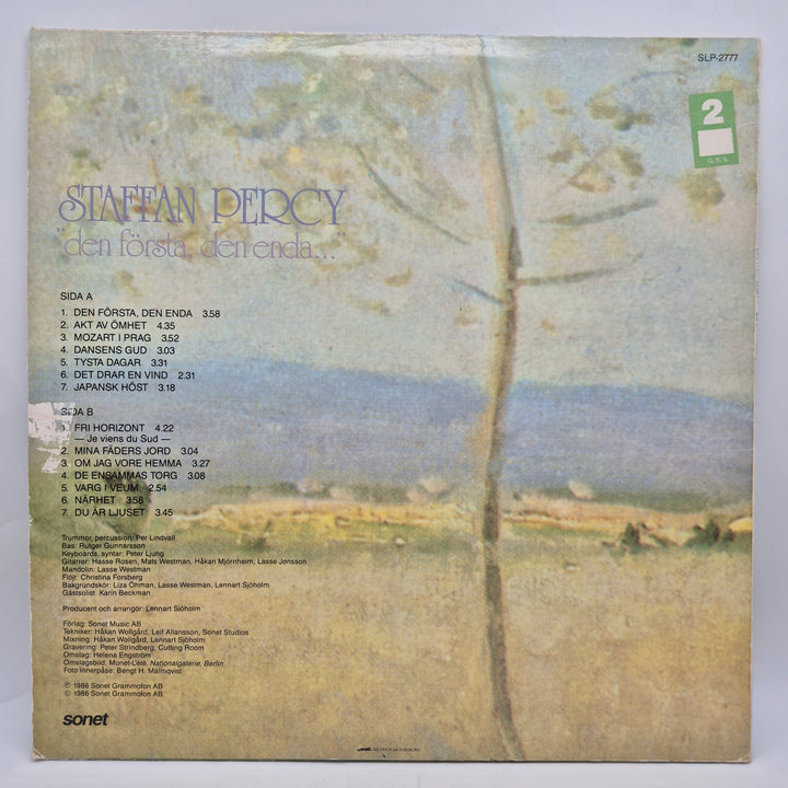 Staffan Percy vinyl LP retro 1980-tal