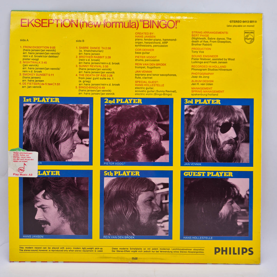 Ekseption Bingo LP retro vinyl Philips