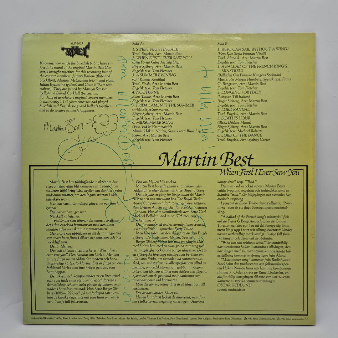 Martin Best retro vinyl LP When First I Ever Saw You