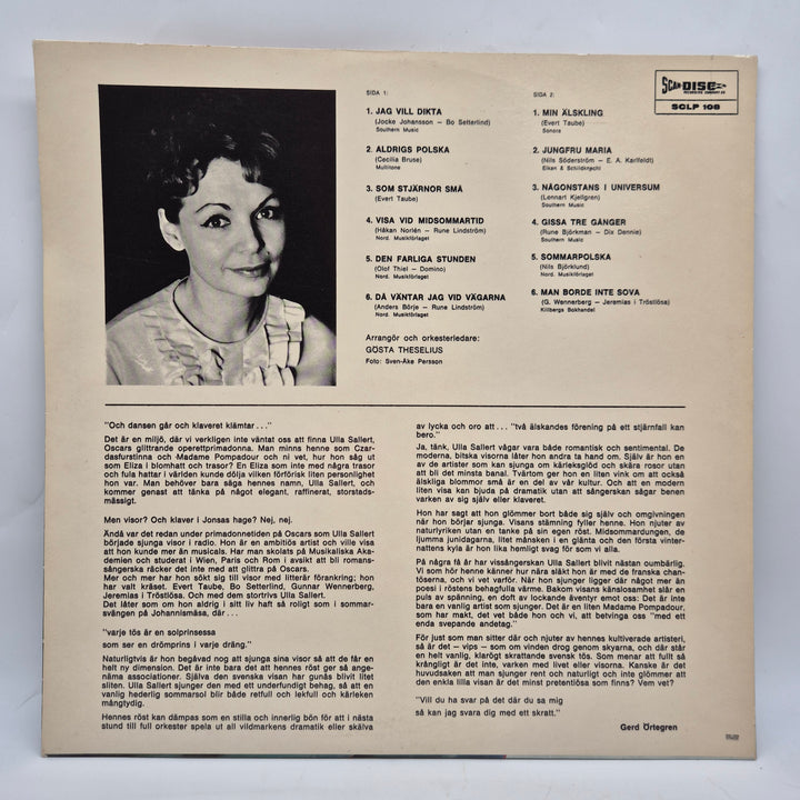 Ulla Sallert retro vinyl LP Scandia