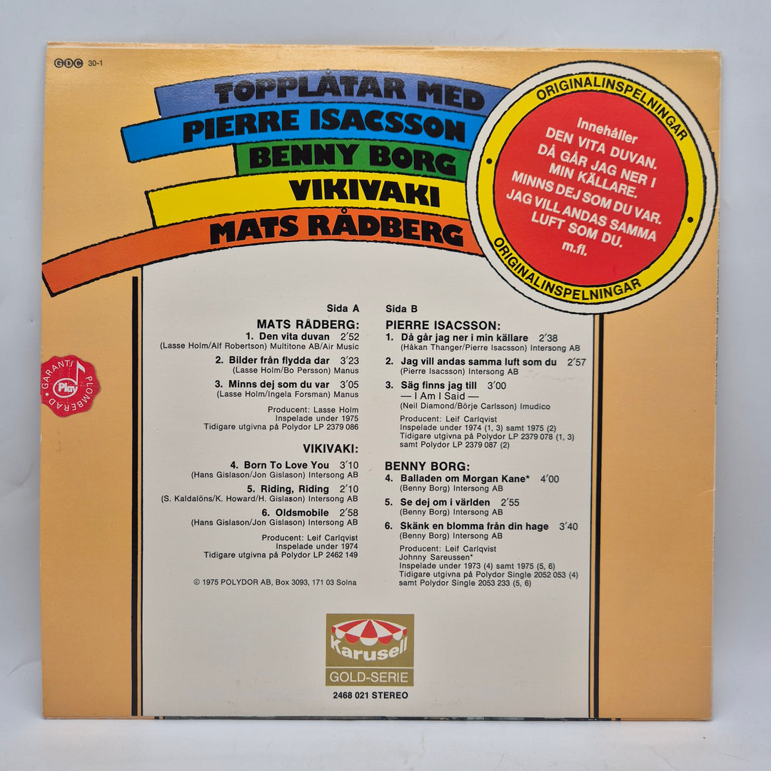 Retro LP Topplåtar Karusell 70-tal vinyl