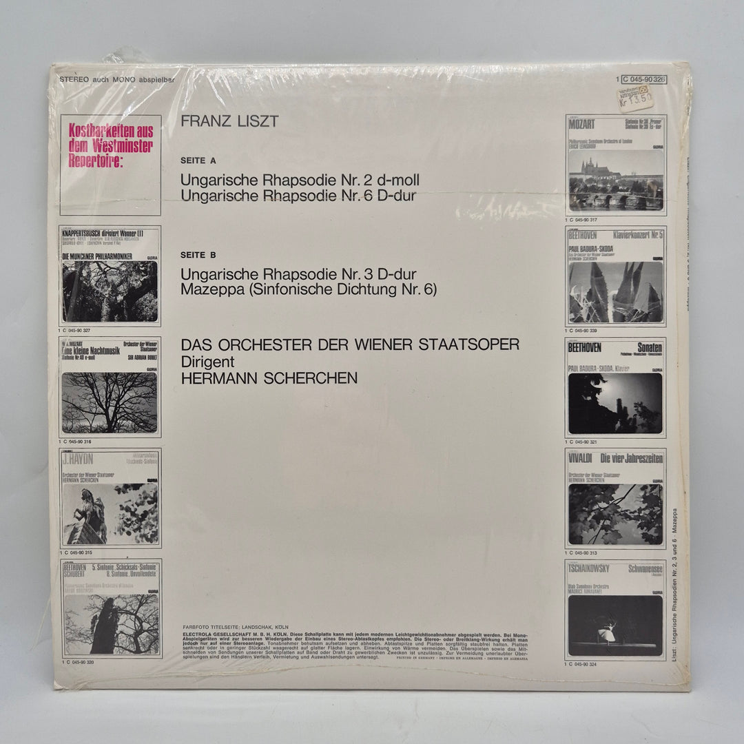 Franz Liszt Ungarische Rhapsodien vinyl LP retro