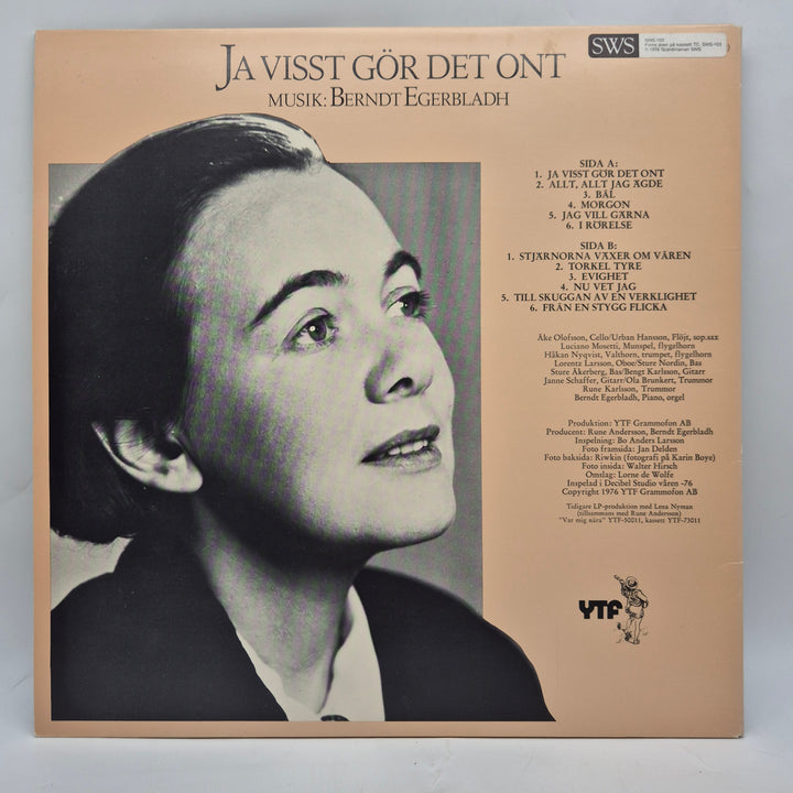Retro LP vinyl Ja visst gör det ont Lena Nyman