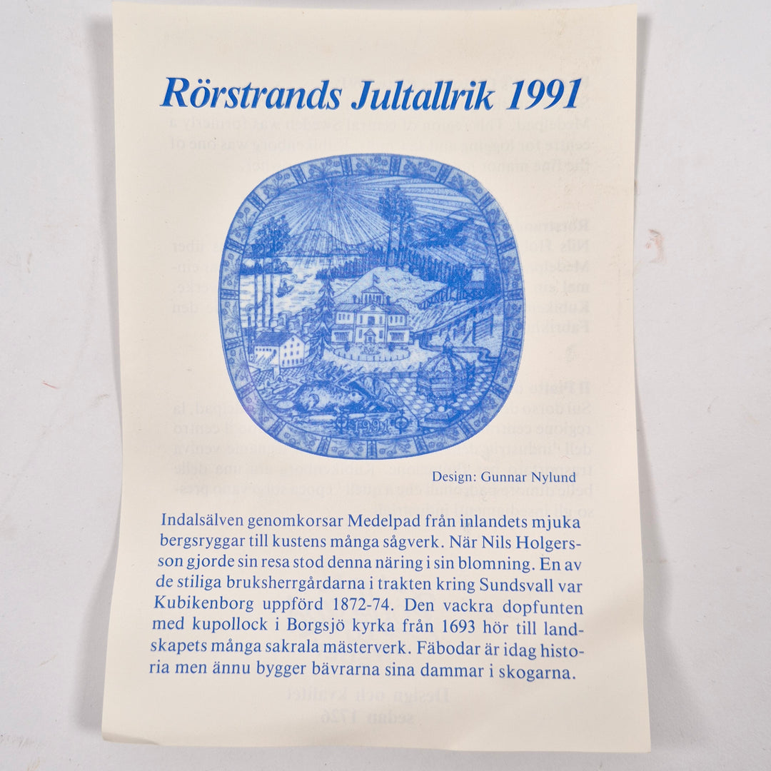 Retro blåvita samlartallrikar i porslin 1987 1991