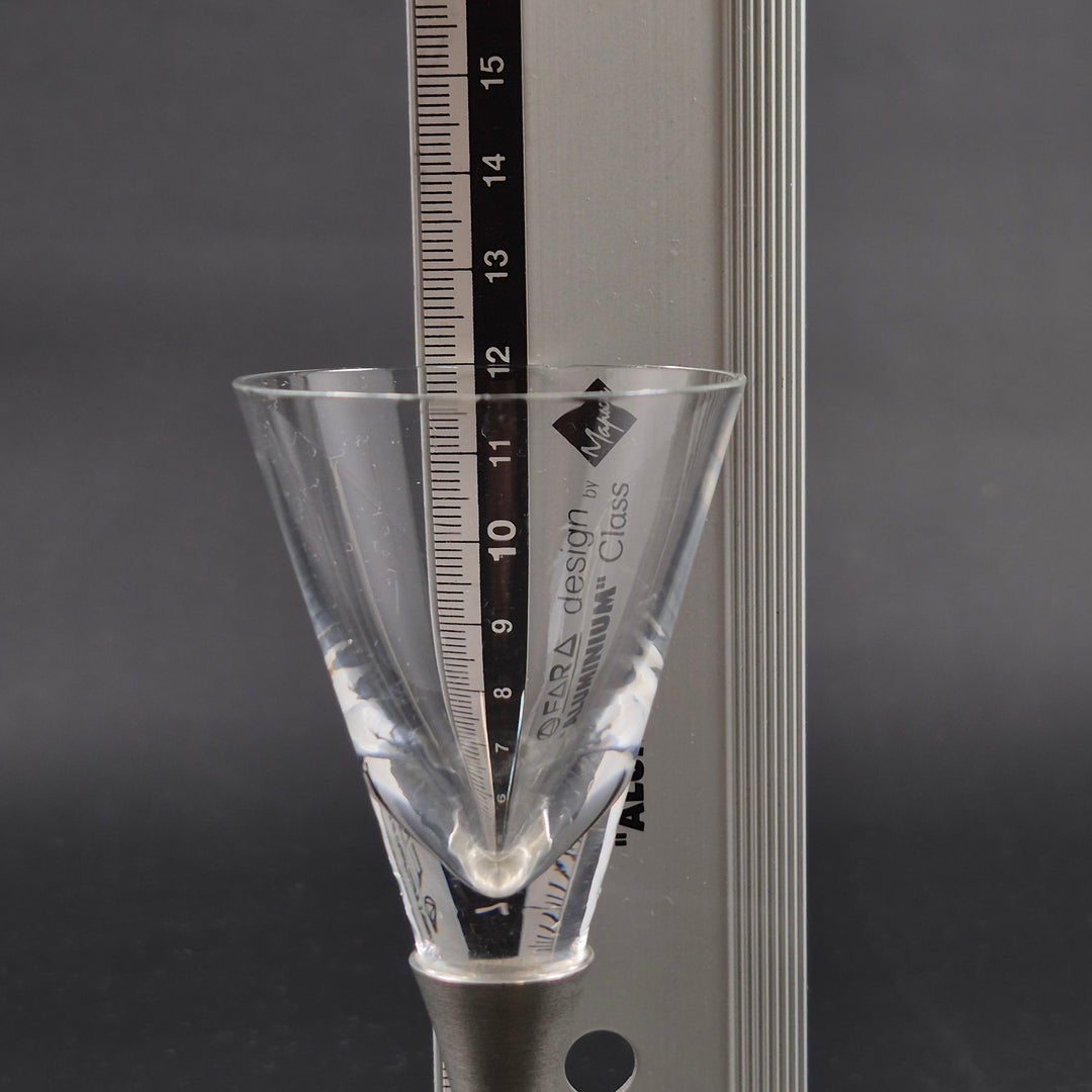 Eleganta snapsglas i glas och metall 3-pack
