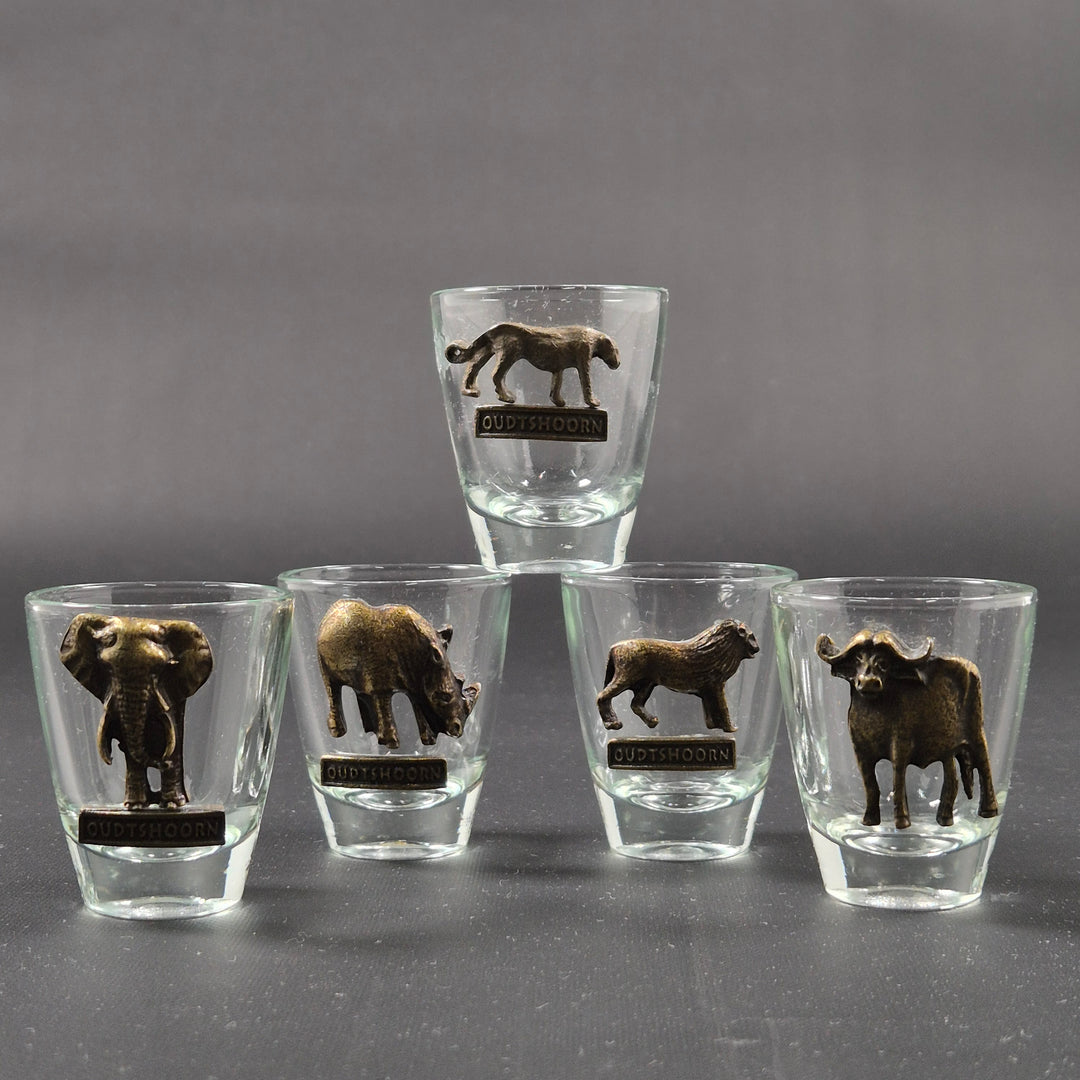 Oudtshoorn shotglas 5 pack afrikanska djur