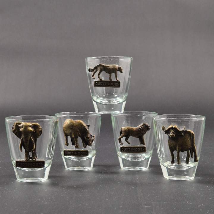Oudtshoorn shotglas 5 pack afrikanska djur