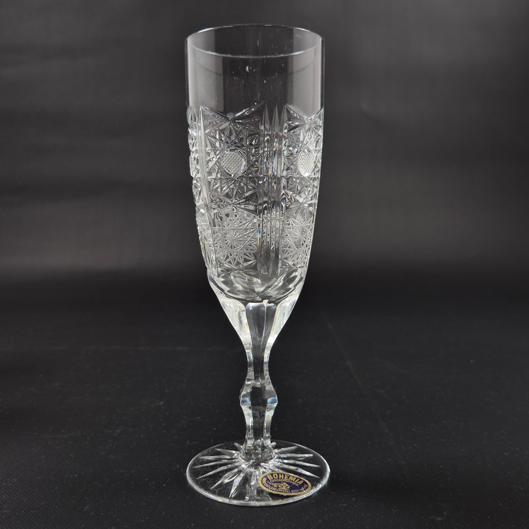 Bohemia kristallchampagneglas retro 6-pack