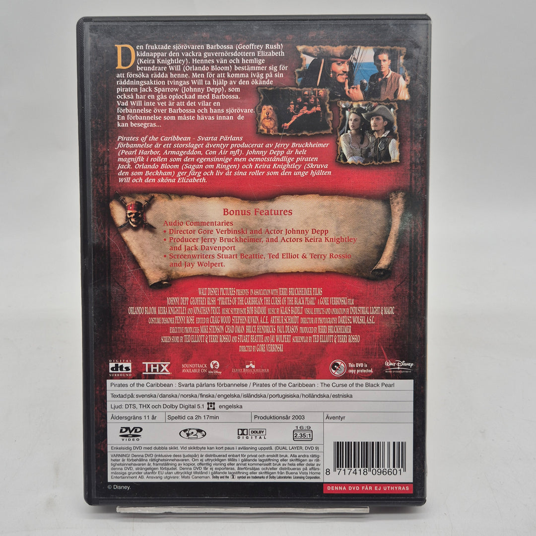 Disney DVD Pirates of the Caribbean äventyrsfilm begagnad