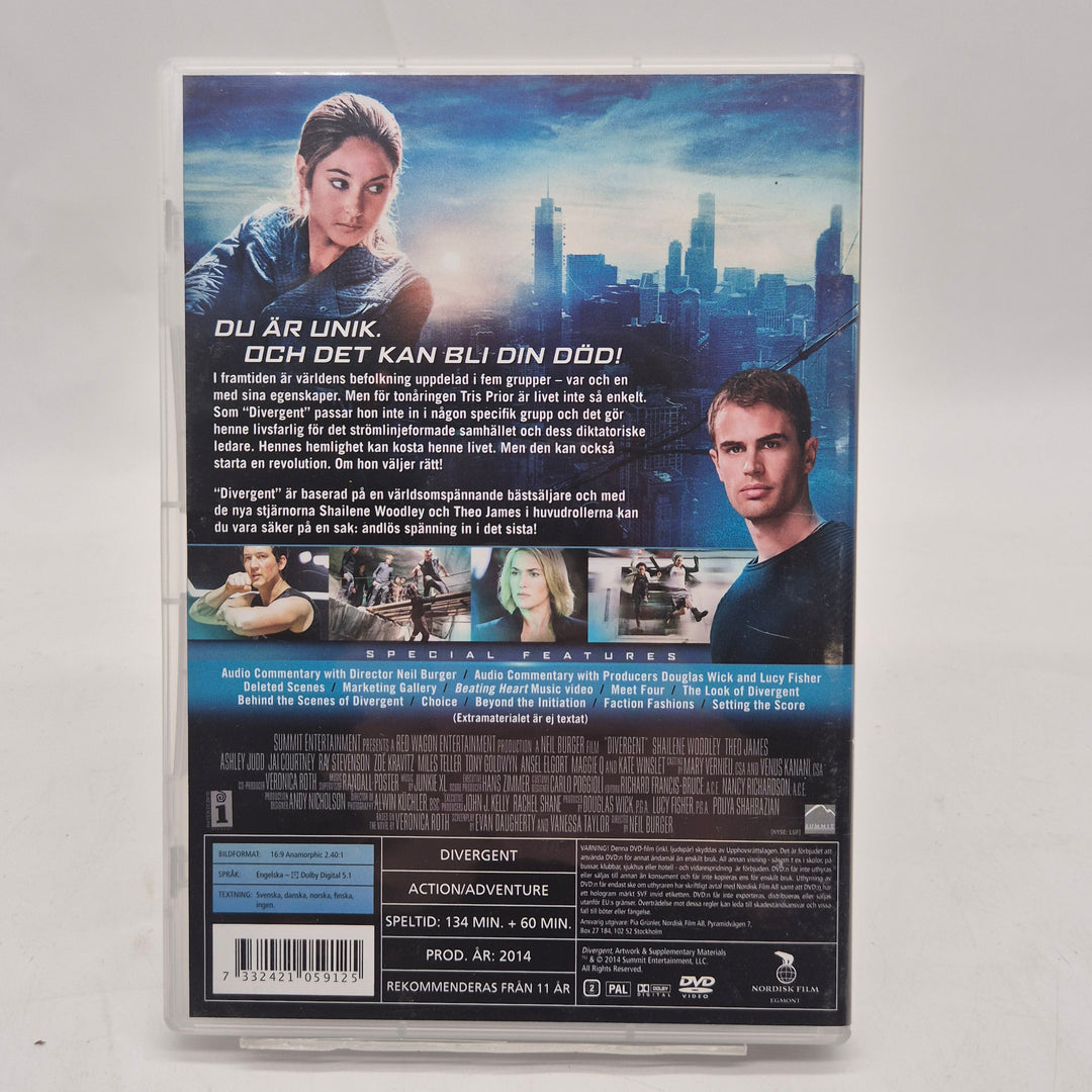 Divergent 2 disc specialutgåva DVD 2014