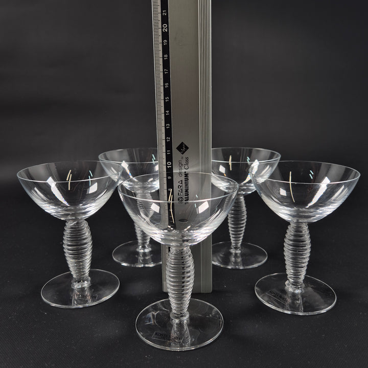Kosta Boda eleganta champagnekupor spiralformad fot