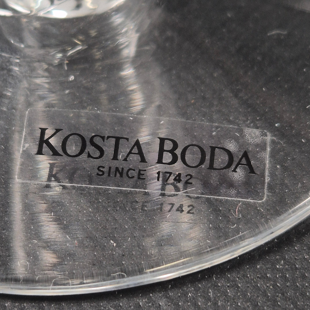 Kosta Boda eleganta champagnekupor spiralformad fot