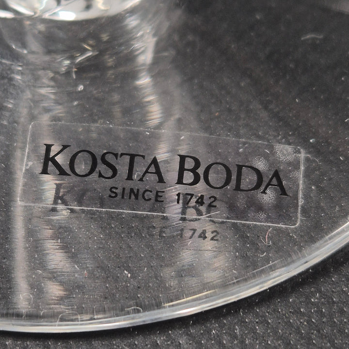 Kosta Boda eleganta champagnekupor spiralformad fot