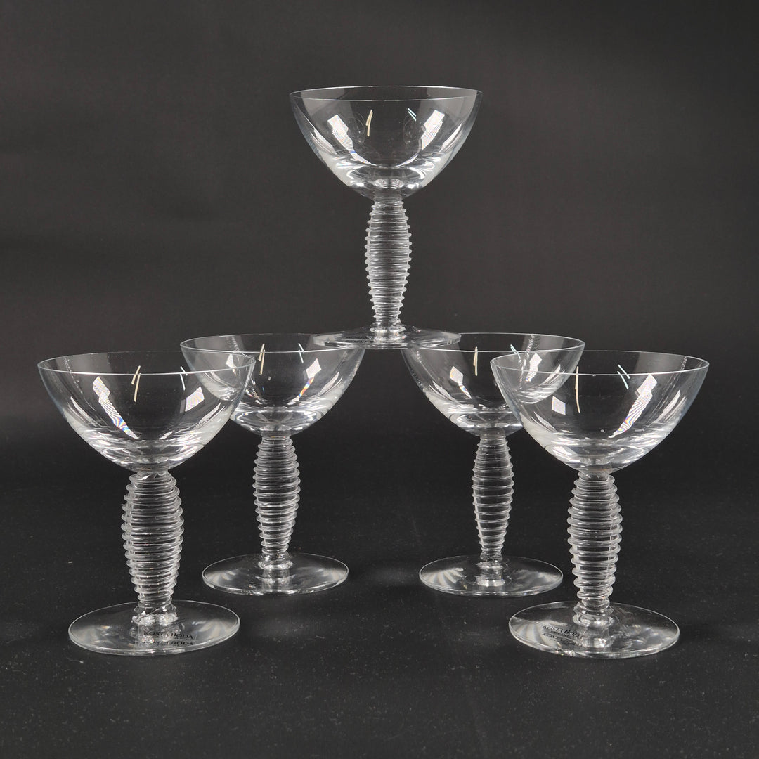Kosta Boda eleganta champagnekupor spiralformad fot