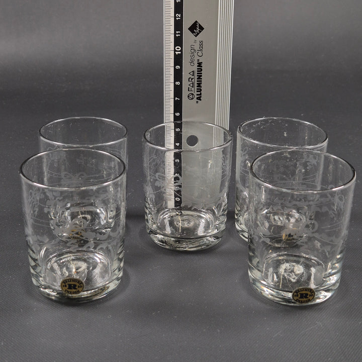 Reijmyre retro dricksglas med etsad dekor