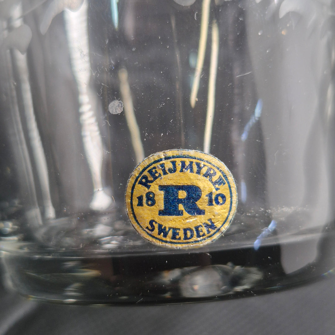 Reijmyre retro dricksglas med etsad dekor