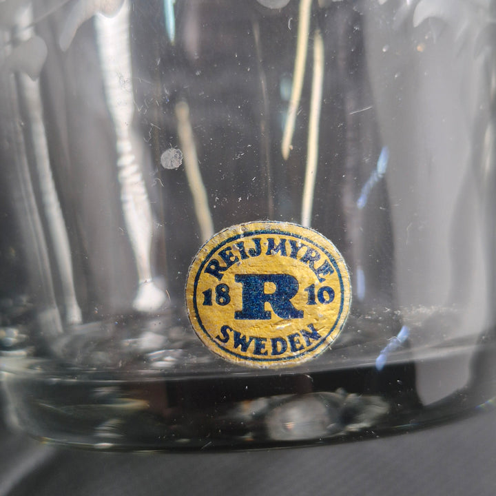 Reijmyre retro dricksglas med etsad dekor