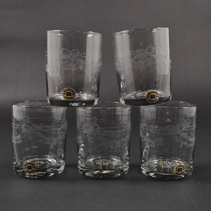 Reijmyre retro dricksglas med etsad dekor
