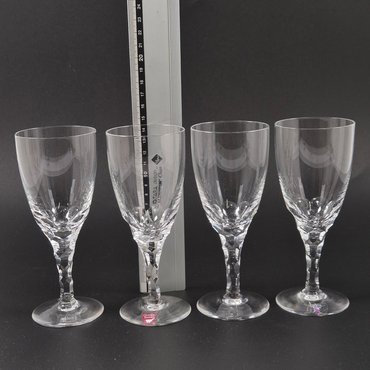 Orrefors eleganta kristallstil vinglas set om fyra